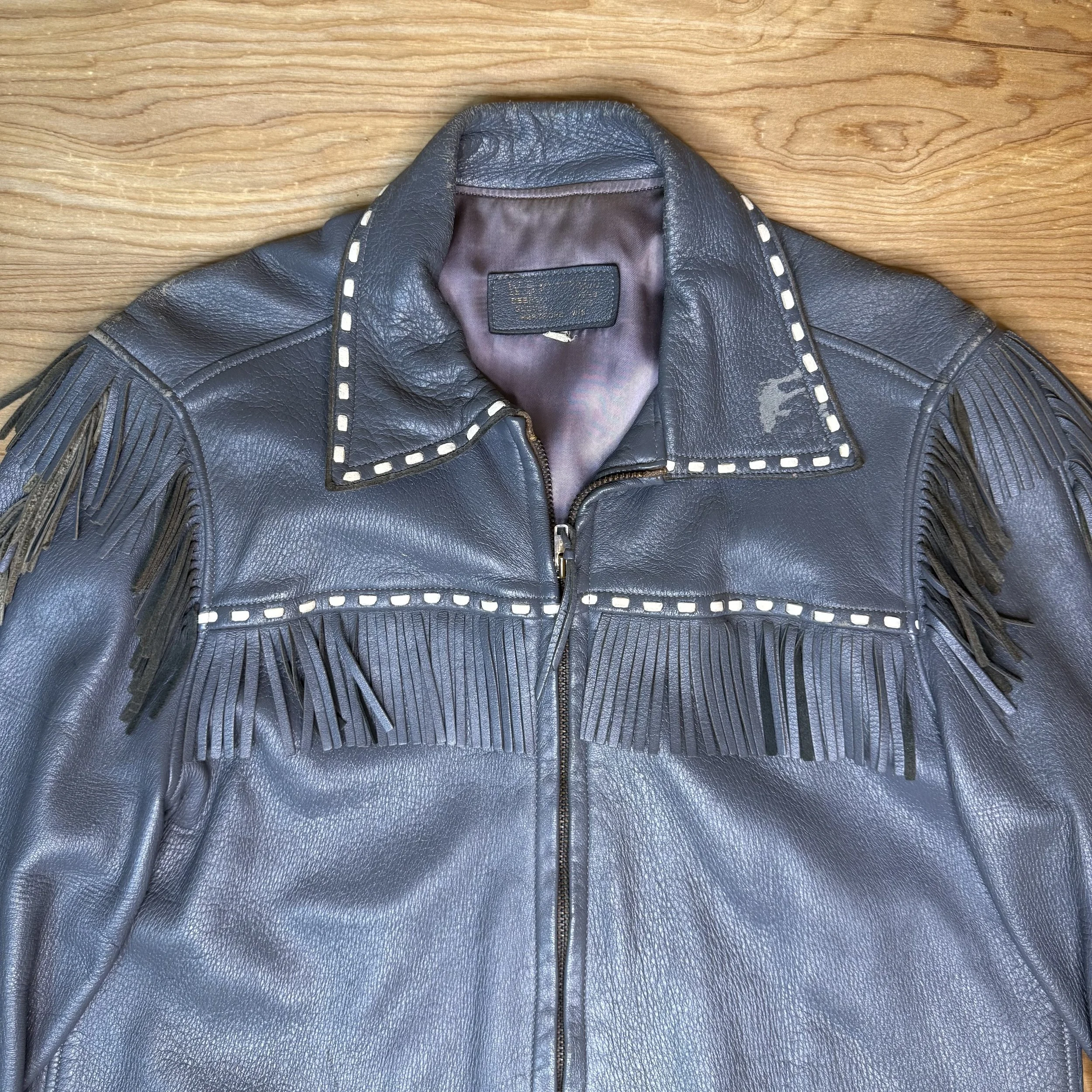 Vintage W.B. Place & Co. Gray Deerskin Fringe Jacket – 1960s